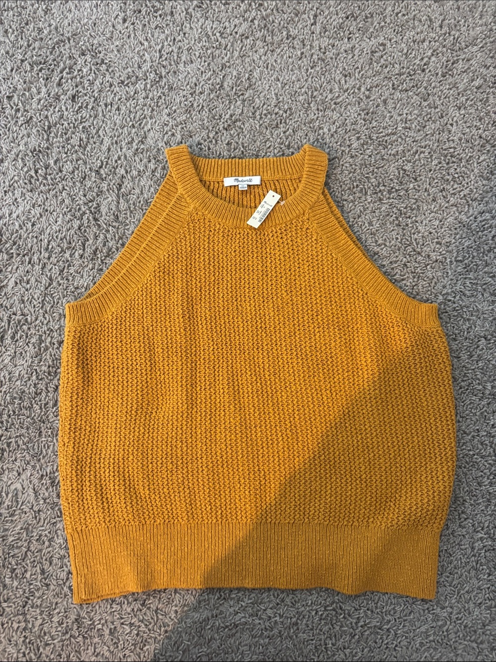Madewell Honey Yellow Knit Sleeveless Tank